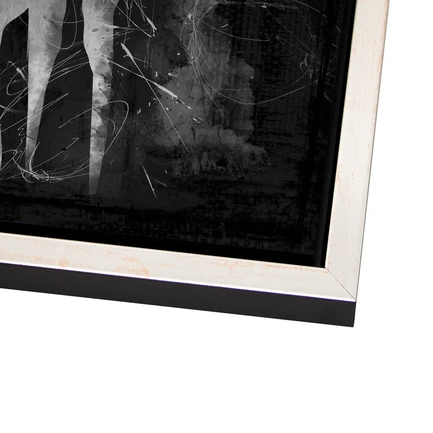 Hirsch Abstrakt Black Style AluDibond Gebürstet INGALERIE