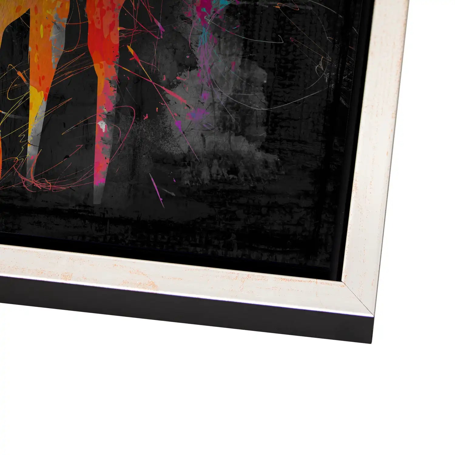 Hirsch Abstrakt Color Style AluDibond Gebürstet - INGALERIE