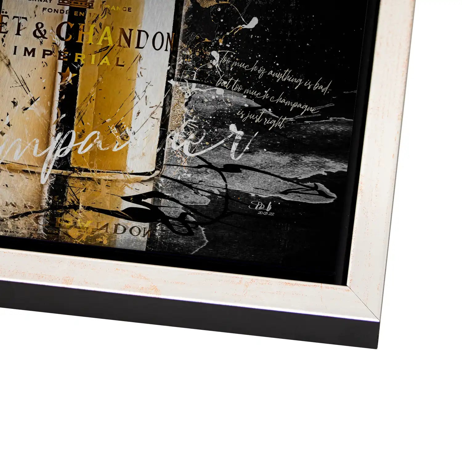 Champagner Black Style AluDibond Gebürstet INGALERIE