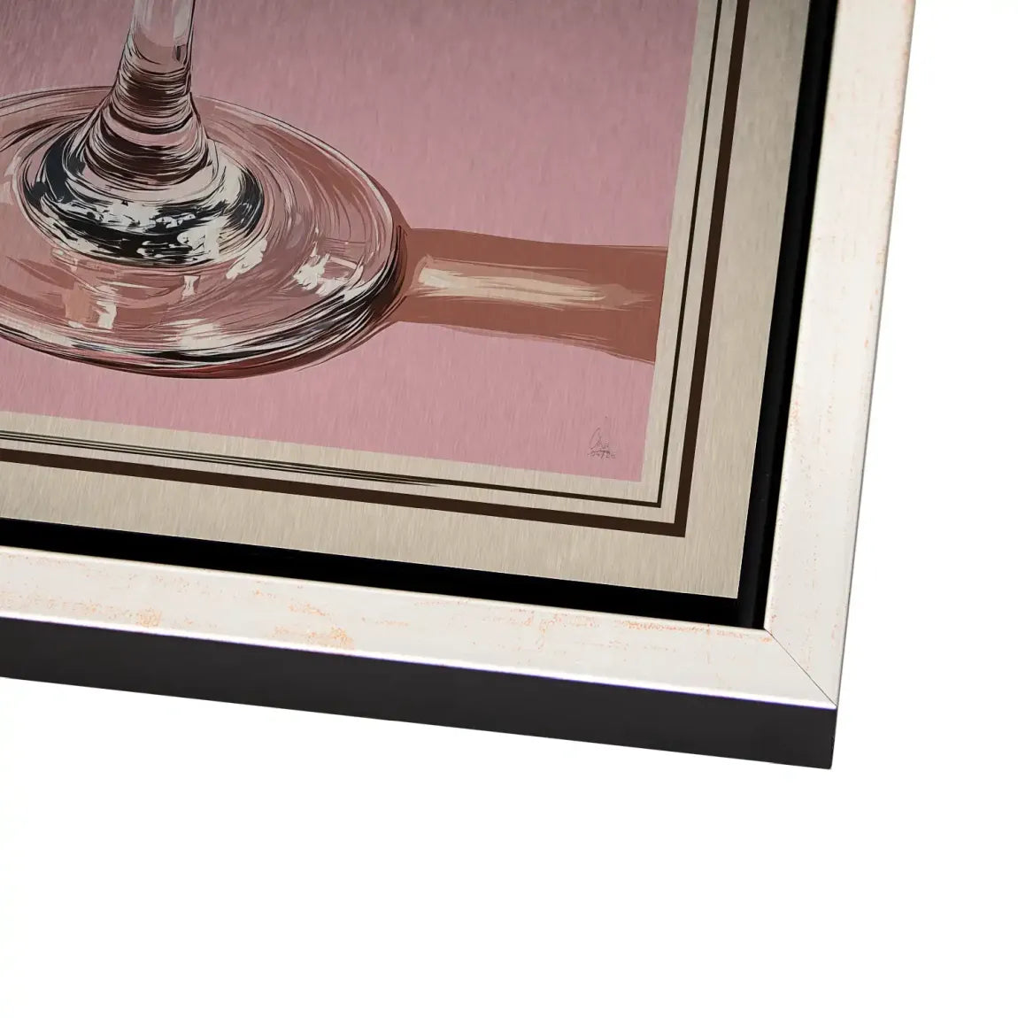 Martini Retro Art Alu Dibond Bild gebürstet