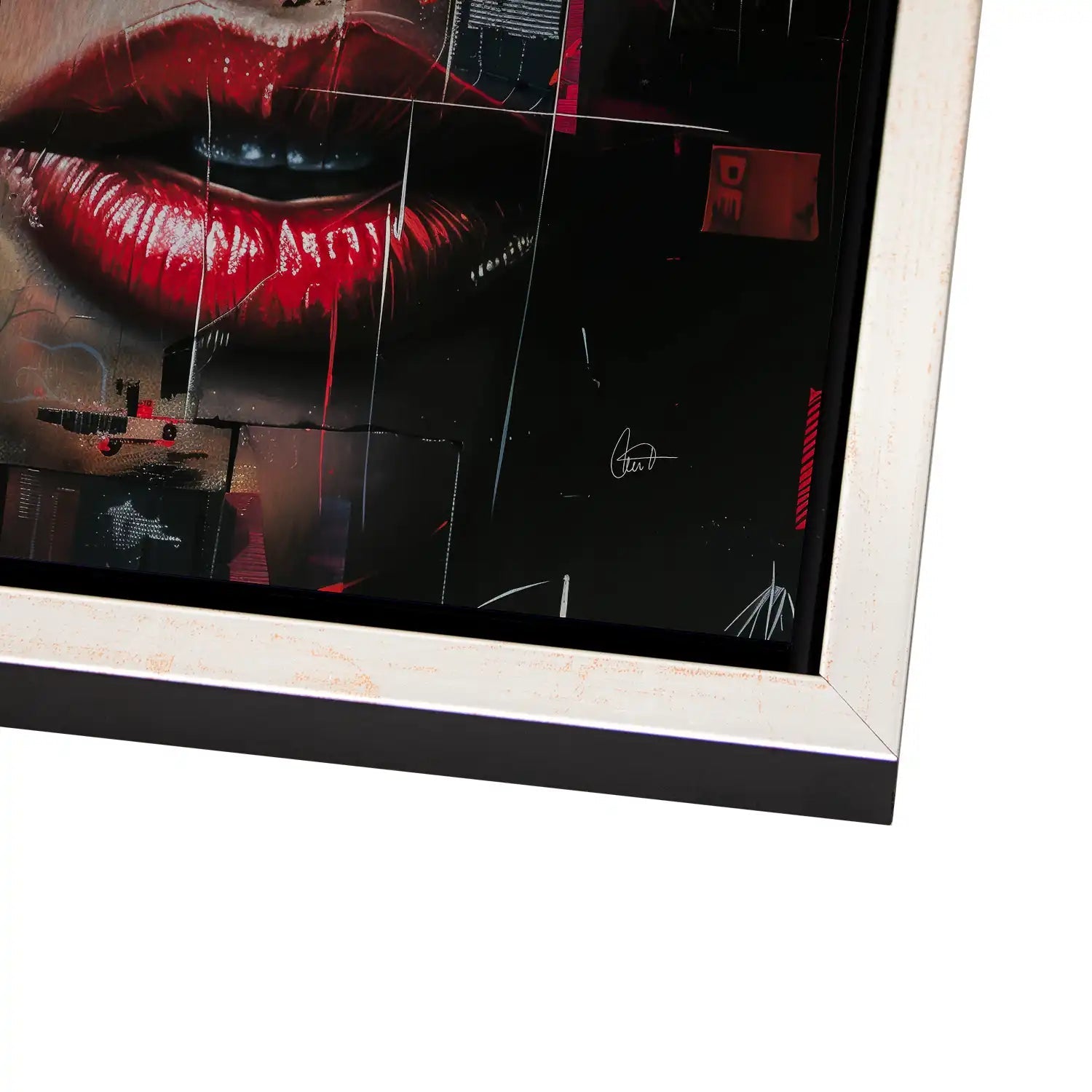 Abstrakt Face Art AluDibond Gebürstet - AluDibond Bild Gebürstet