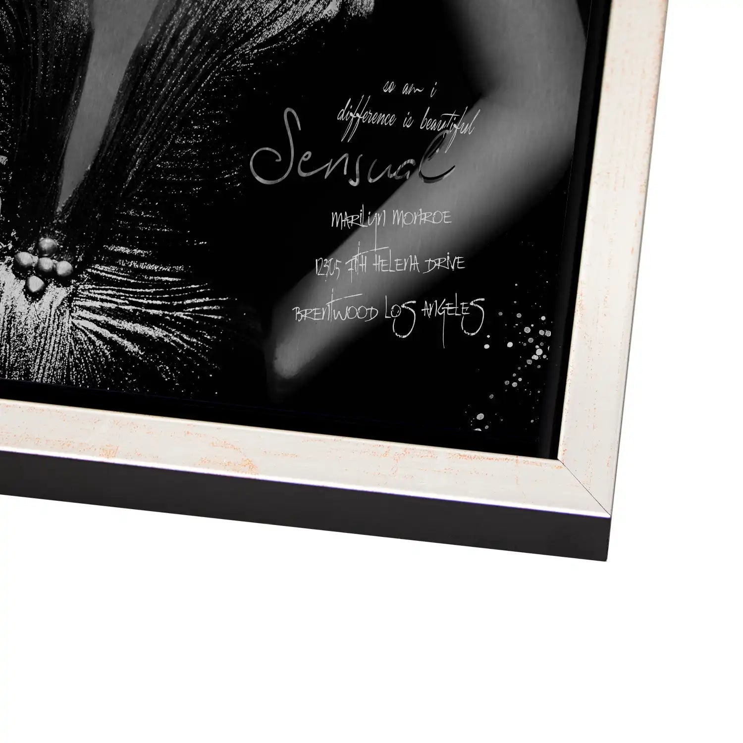 Marilyn Black Vogue AluDibond Gebürstet - INGALERIE