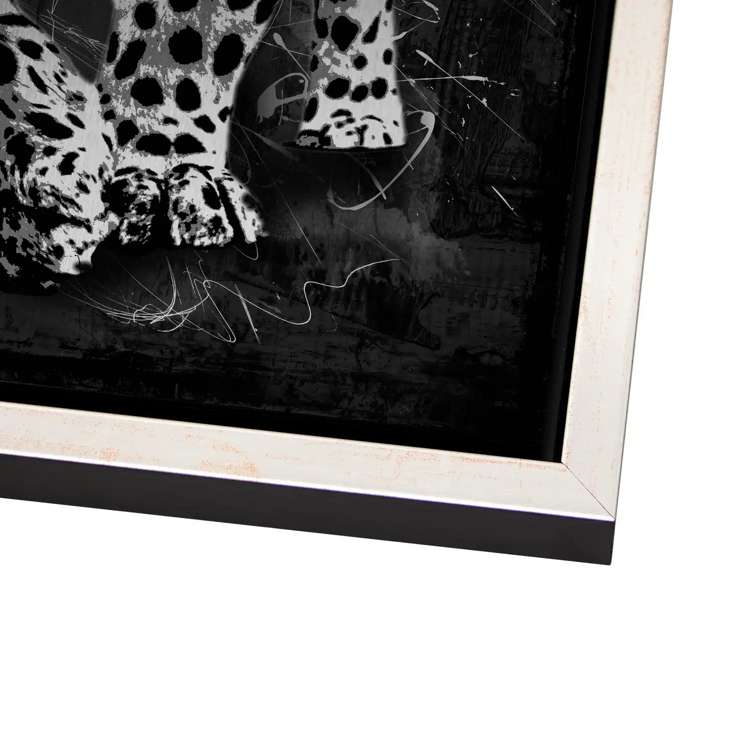 Leopard Abstrakt Black Style AluDibond Gebürstet - INGALERIE