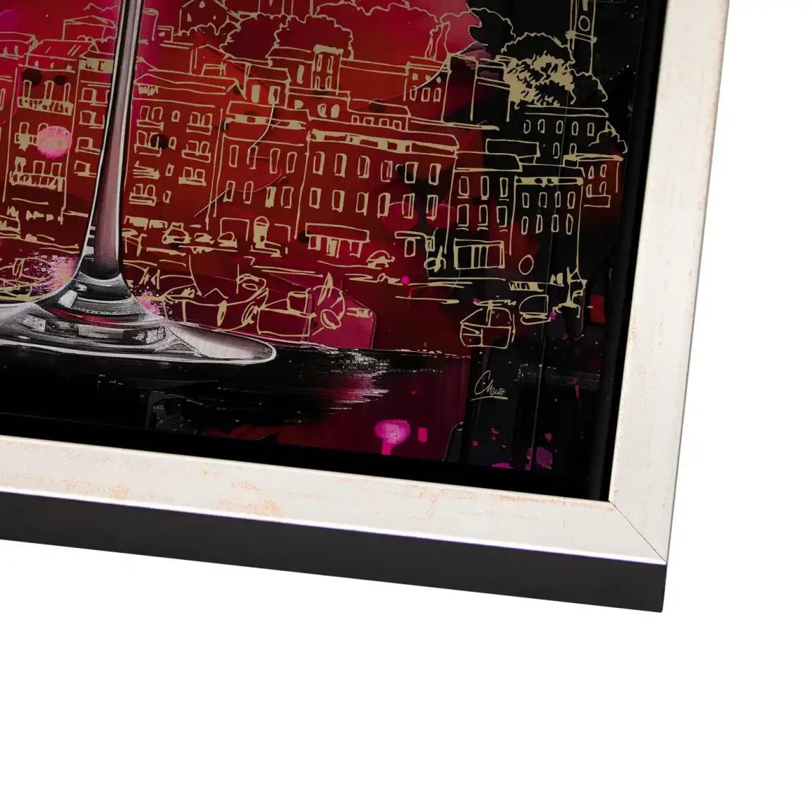 Cannes Champagner Pop Art AluDibond Gebürstet INGALERIE
