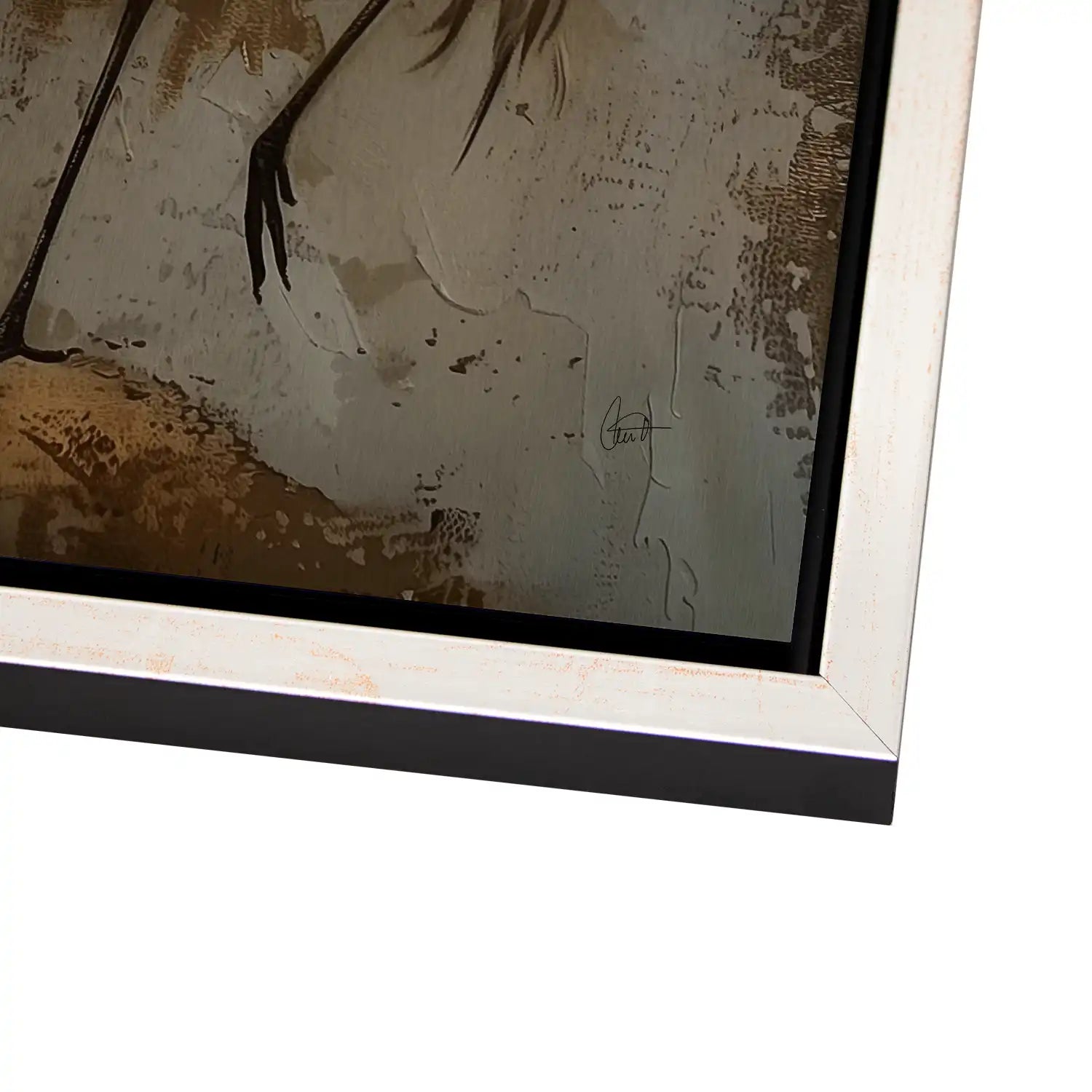 Kranich Modern Art AluDibond Gebürstet - AluDibond Bild Gebürstet