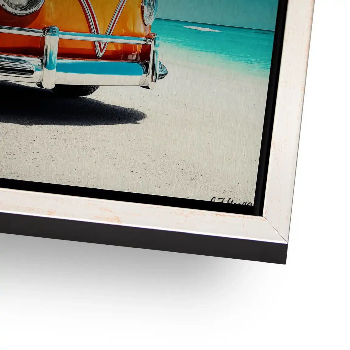 VW Bulli Beach AluDibond Gebürstet INGALERIE