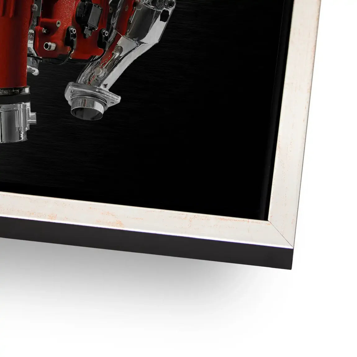Ferrari V8 Motor AluDibond Gebürstet