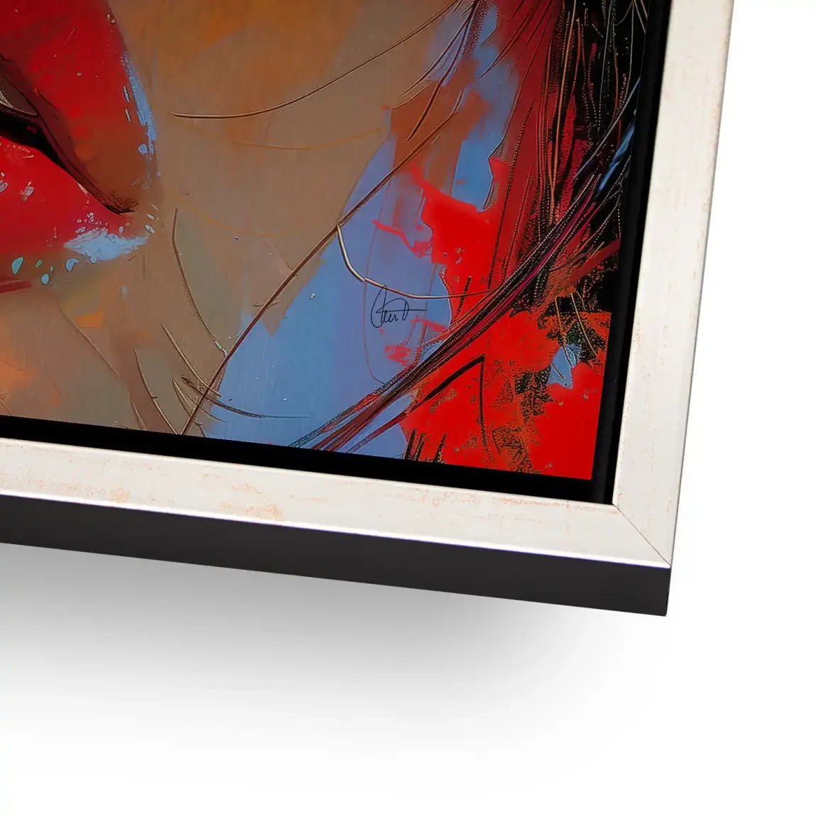 Red Lips Abstrakt AluDibond Gebürstet INGALERIE