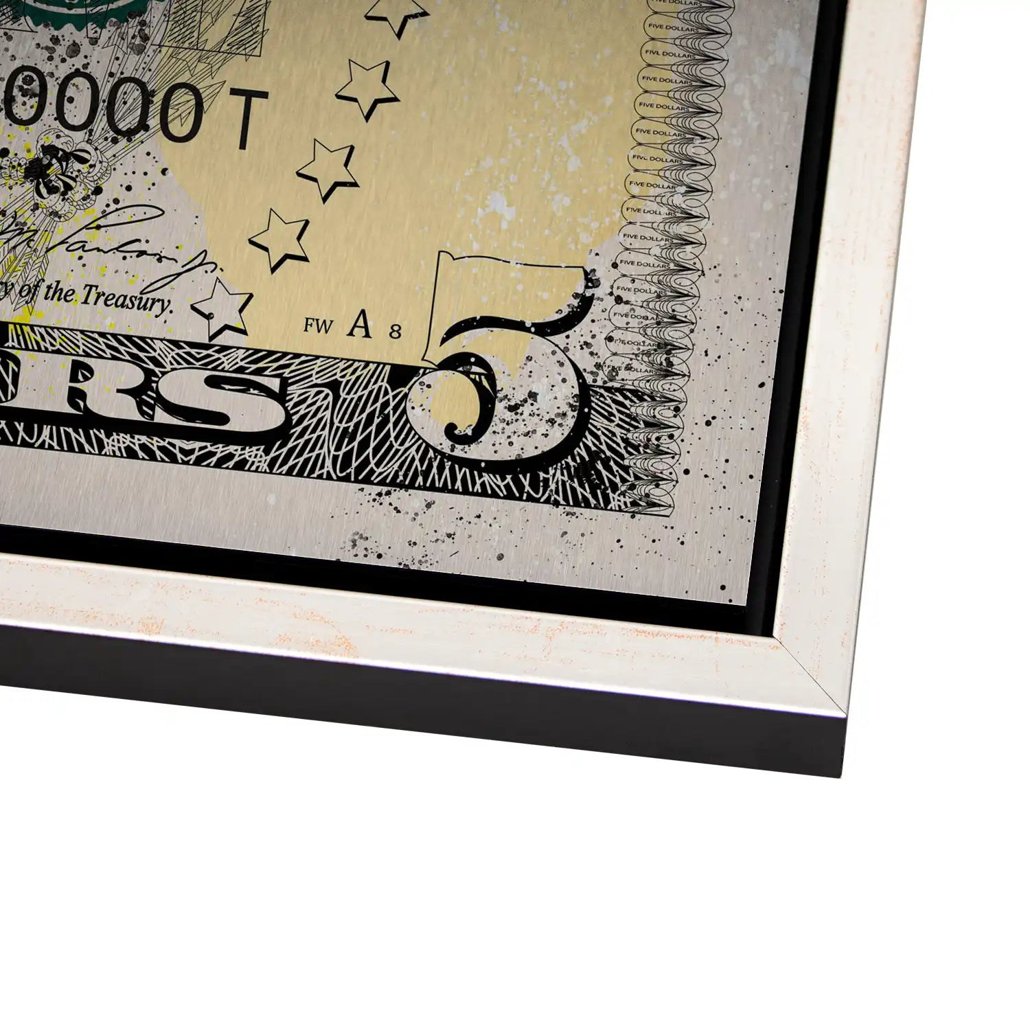 Micky und Minnie Maus Dollar Pop Art Alu Gebürstet Bild INGALERIE