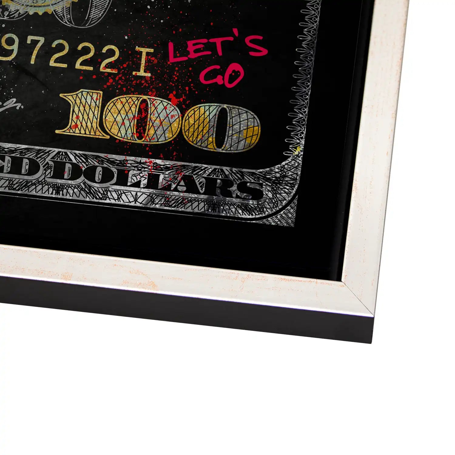 Dagobert Money Never Sleeps Dollar Dark Alu Gebürstet Bild INGALERIE