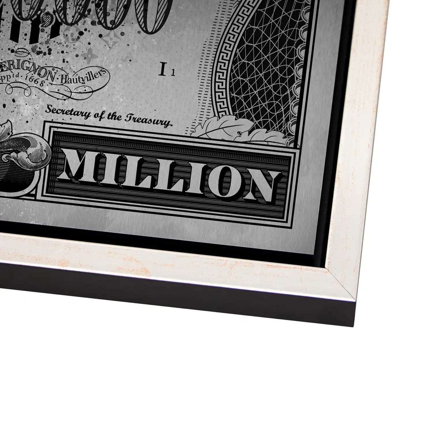 Bunny Dollar Hurry Up Silver Style AluDibond Gebürstet INGALERIE