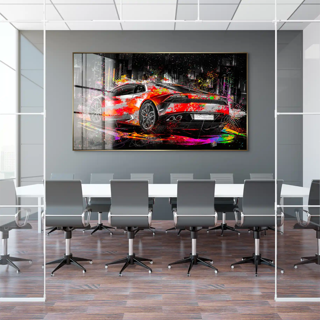 Lambo Huracan Pop Art Style Acrylglas Bild INGALERIE