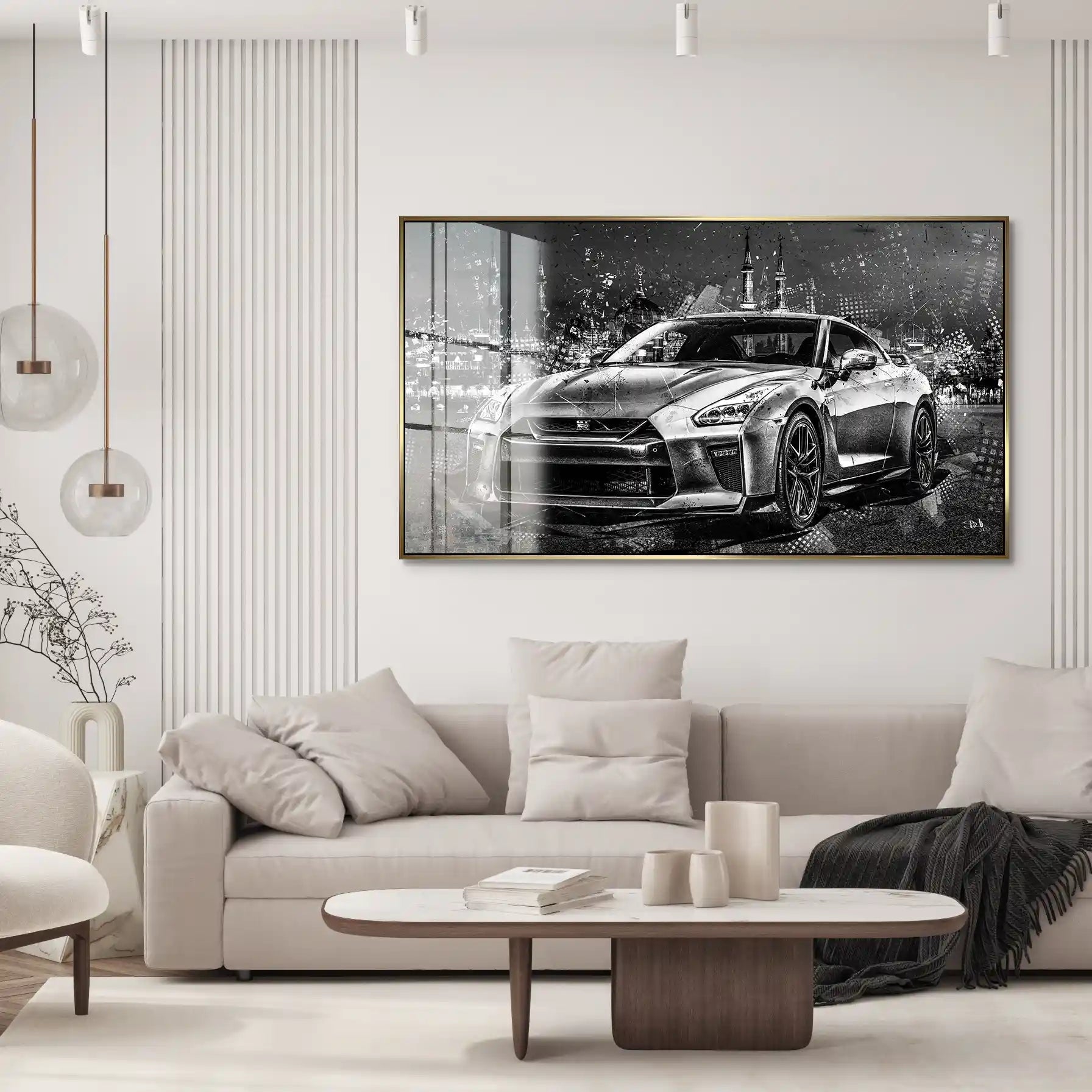 Nissan GT-R Abstrakt Style Acrylglas Bild INGALERIE