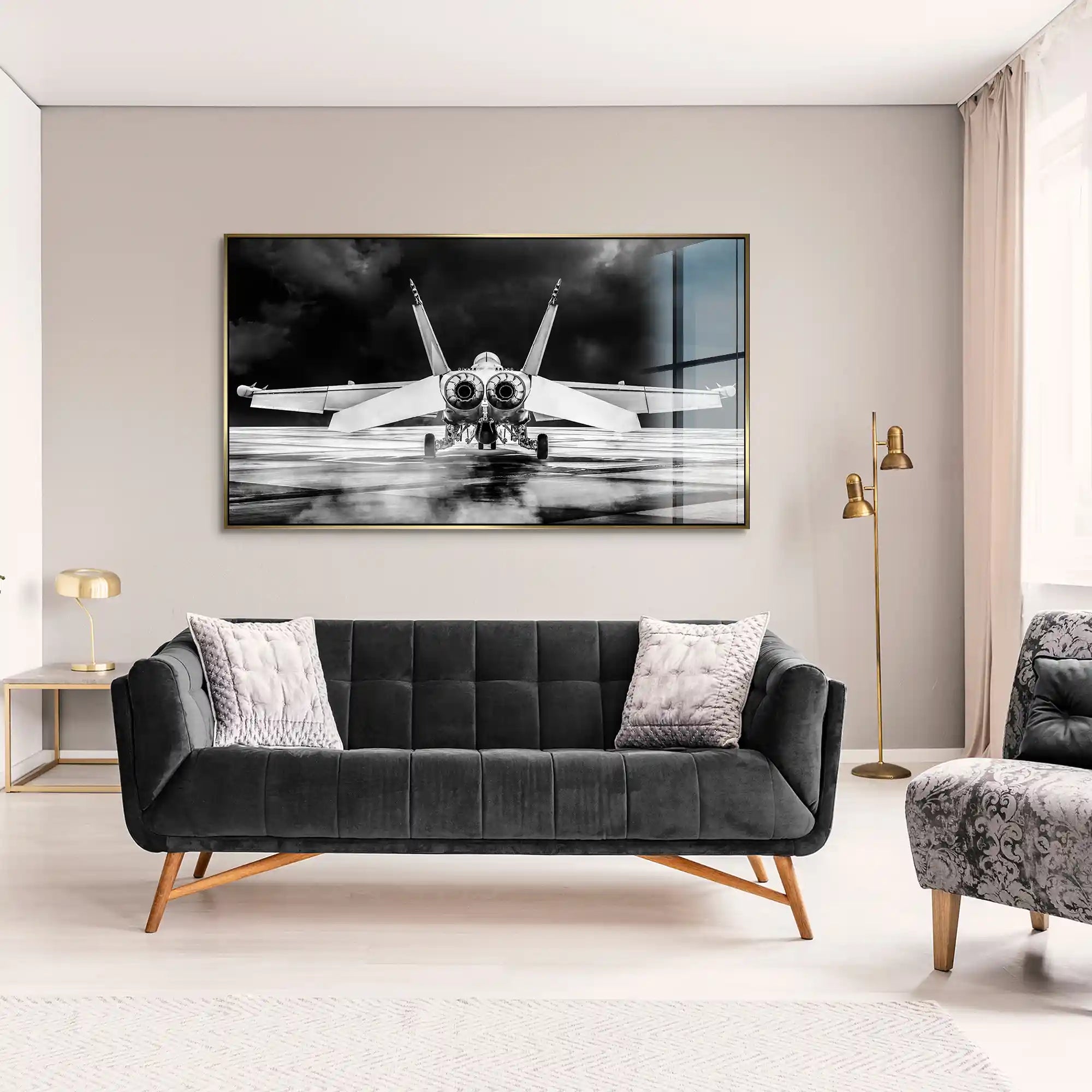 Düsenjet Flugzeug Acrylglas Bild INGALERIE