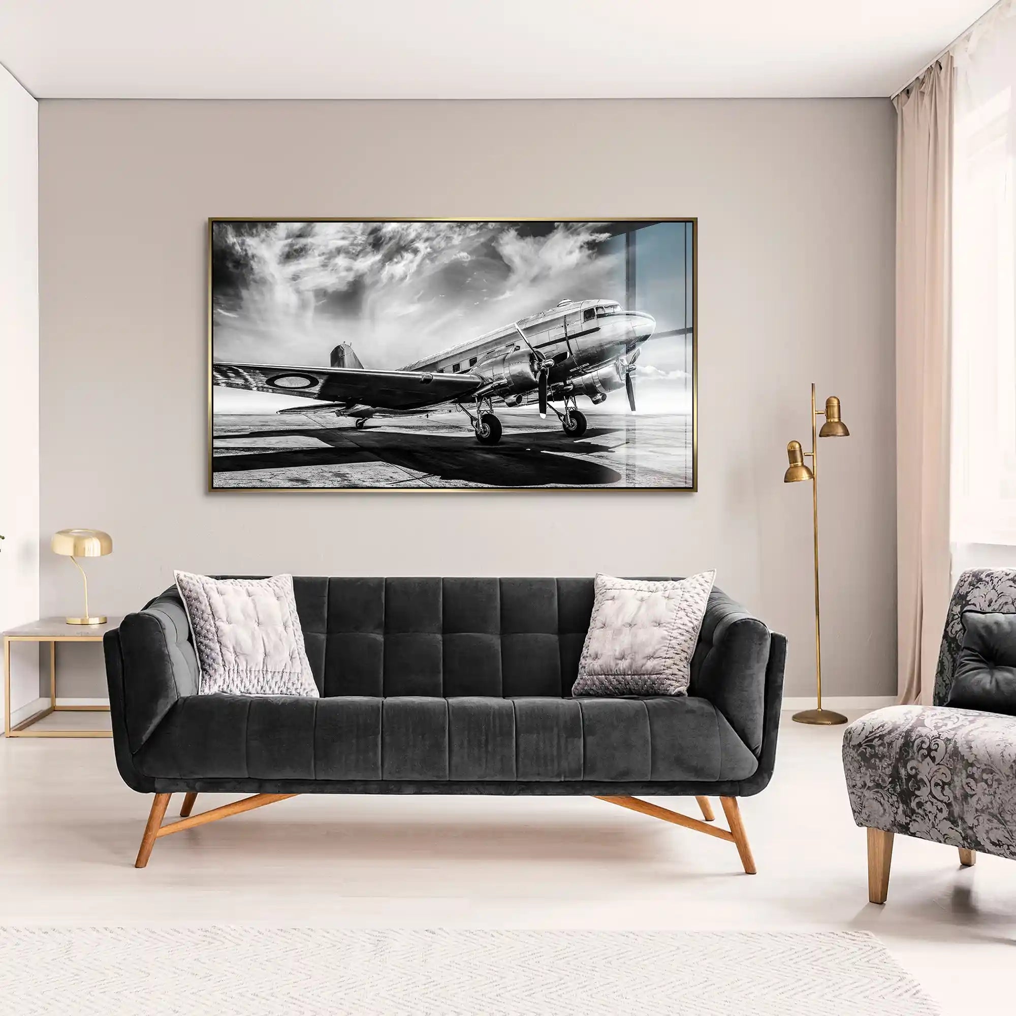 DC3 Vintage Flugzeug Acrylglas Bild INGALERIE