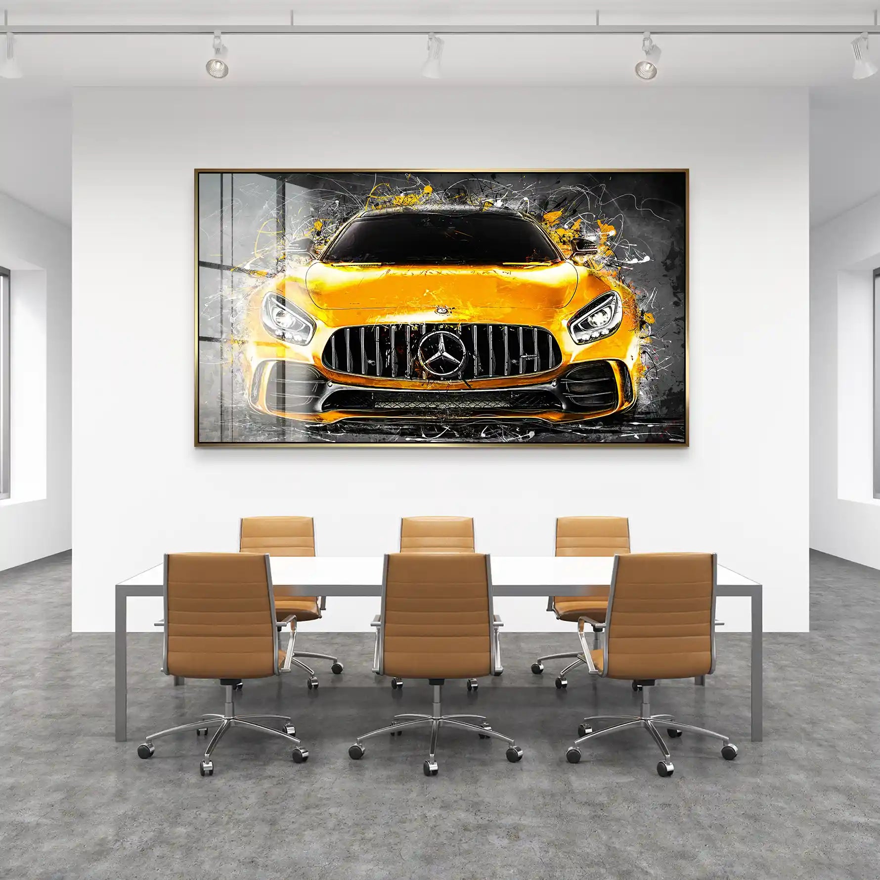 Mercedes AMG GT Yellow Style Acrylglas Bild INGALERIE