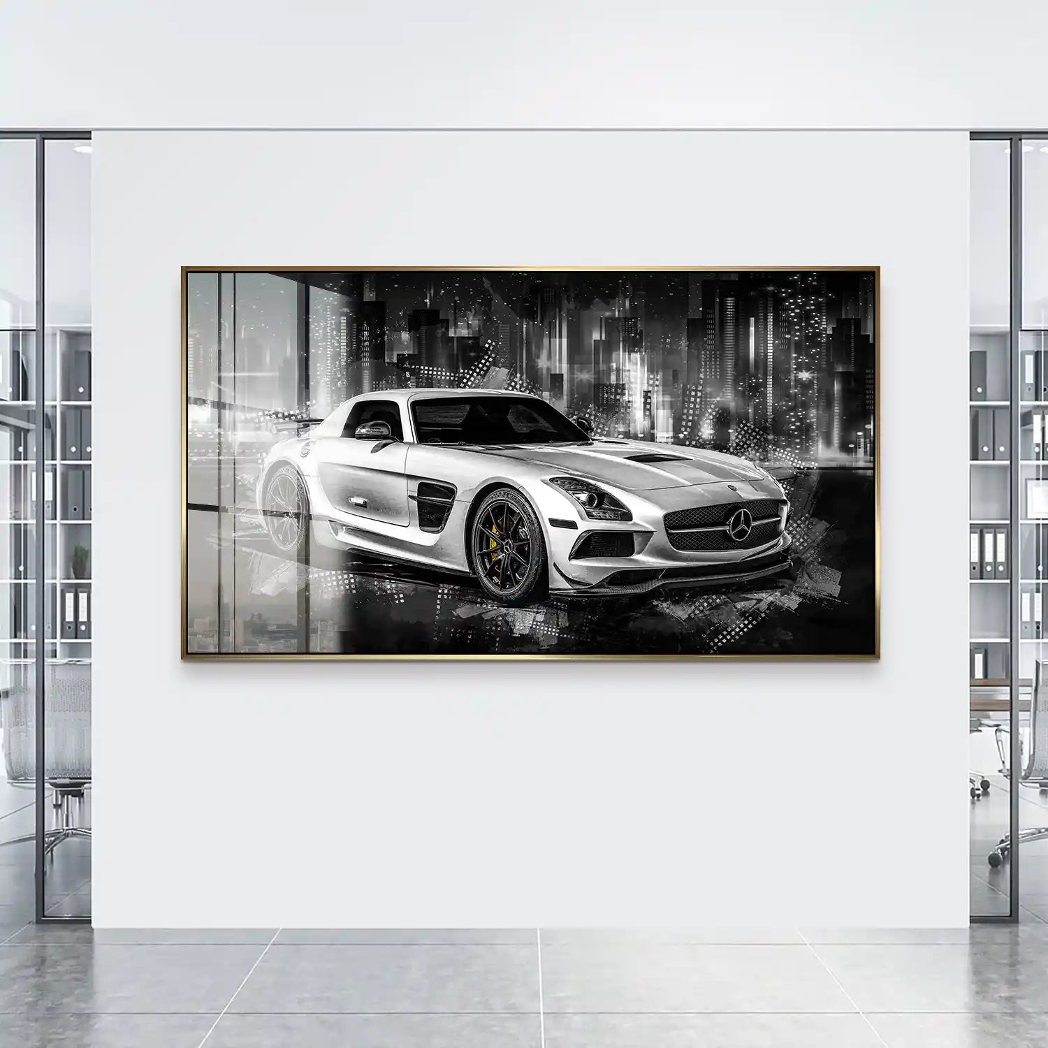 Mercedes SLS City Style Acrylglas Bild INGALERIE
