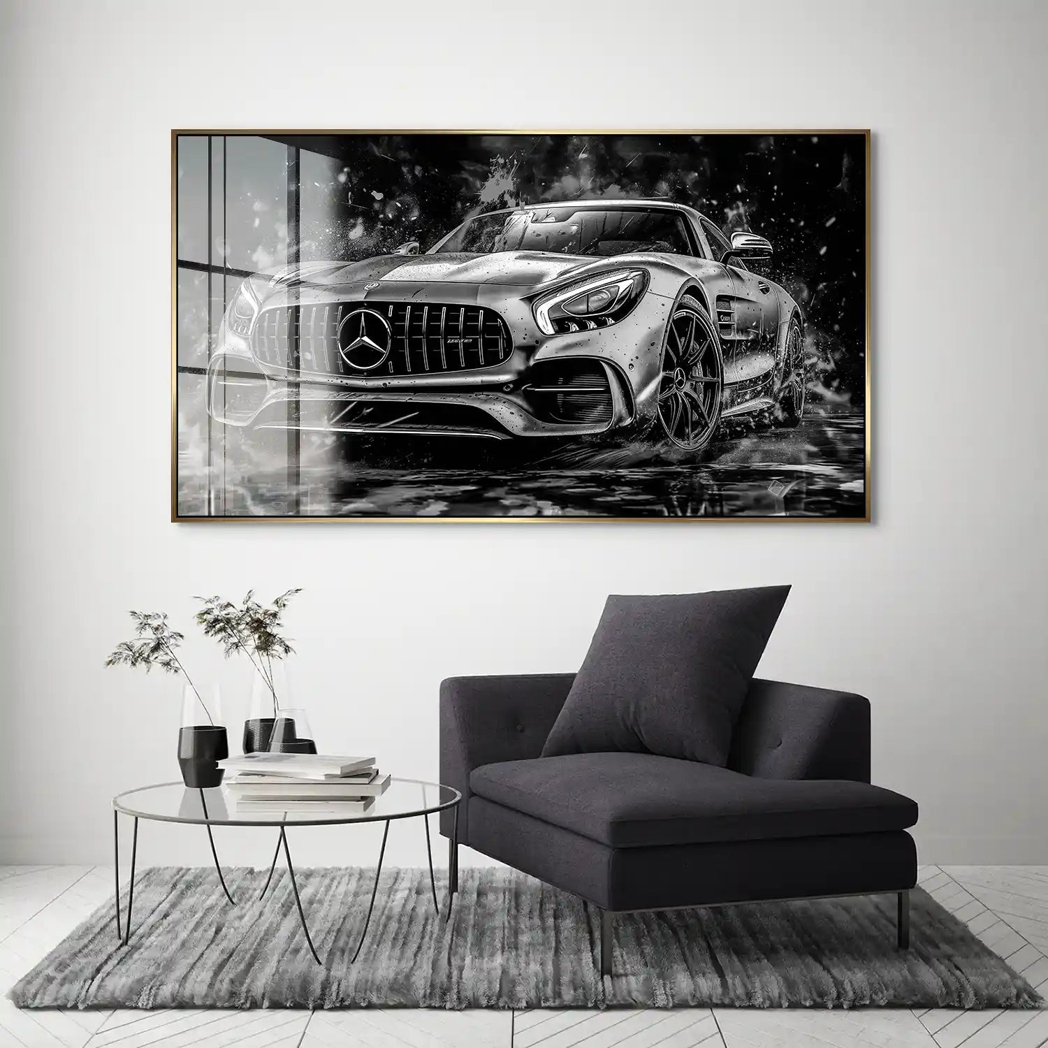 Mercedes AMG GT Dark Style Acrylglas Bild INGALERIE