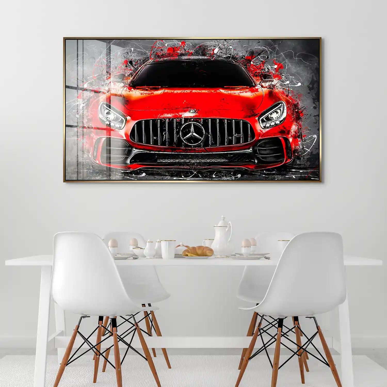 Mercedes AMG GT Abstrakt Rot Acrylglas Bild INGALERIE