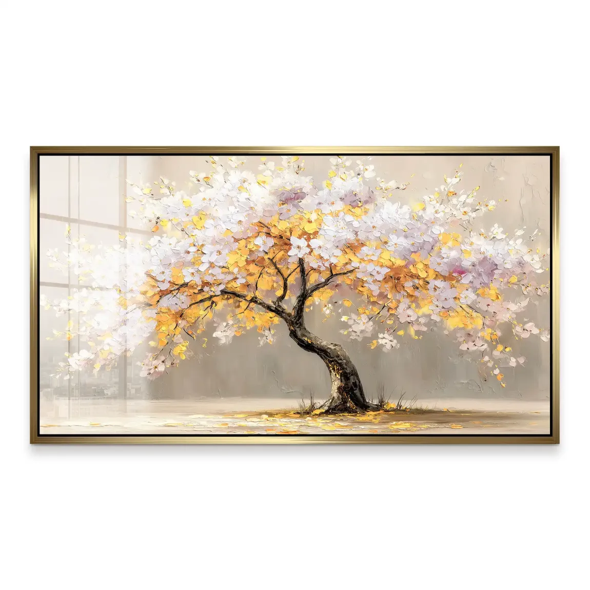 Gold Leaf Tree Art Acrylglas Bild