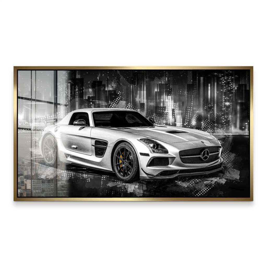 Mercedes SLS City Style Acrylglas Bild INGALERIE
