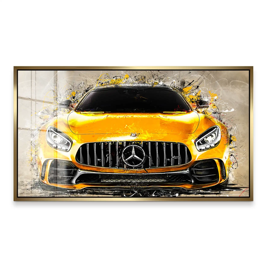 Mercedes AMG GT Retro Style Acrylglas Bild INGALERIE