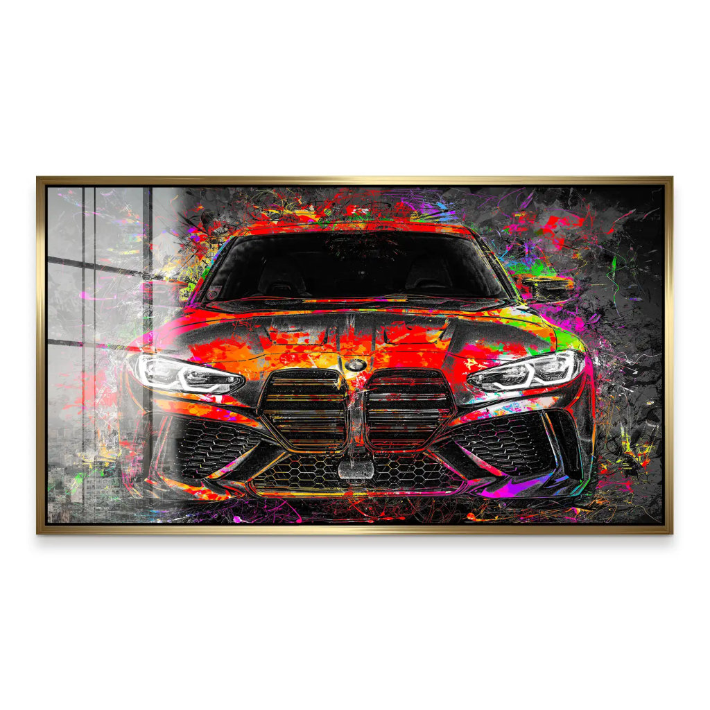 BMW M4 Pop Art Style Acrylglas Bild INGALERIE