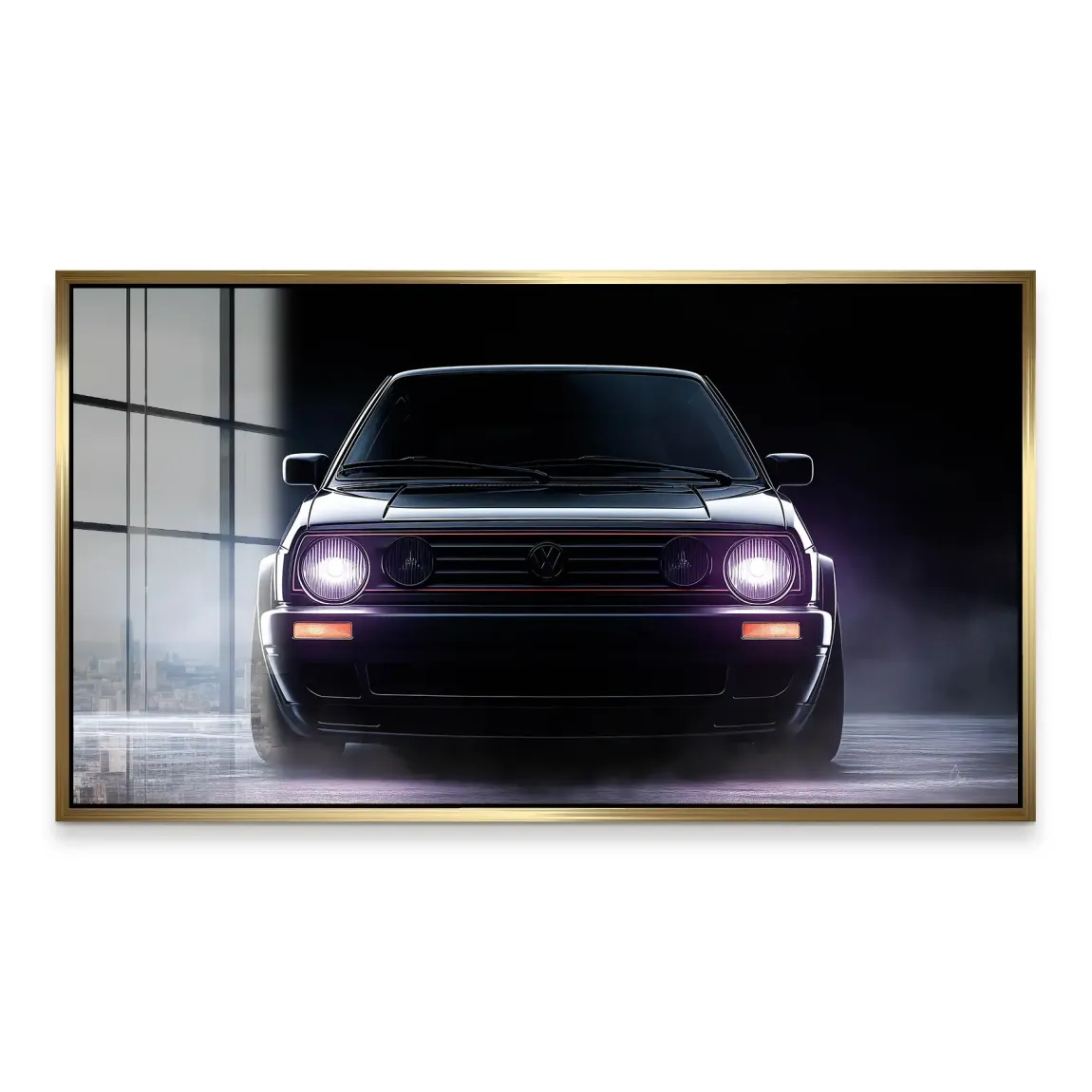 VW Golf Old School Acrylglas Bild