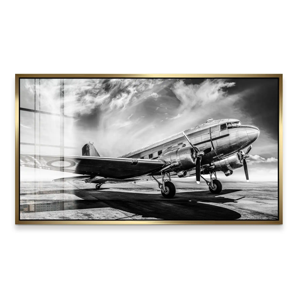 DC3 Vintage Flugzeug Acrylglas Bild INGALERIE