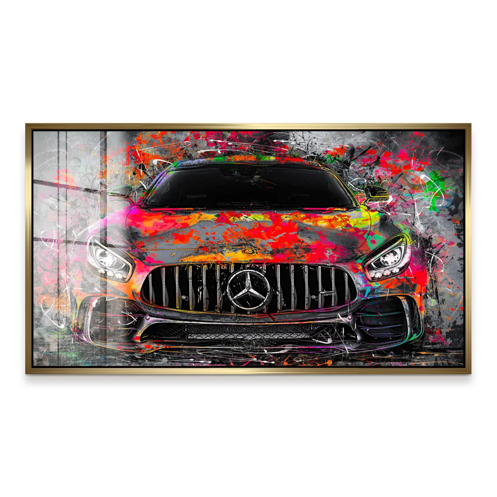 Mercedes AMG GT Pop Art Style Acrylglas Bild INGALERIE