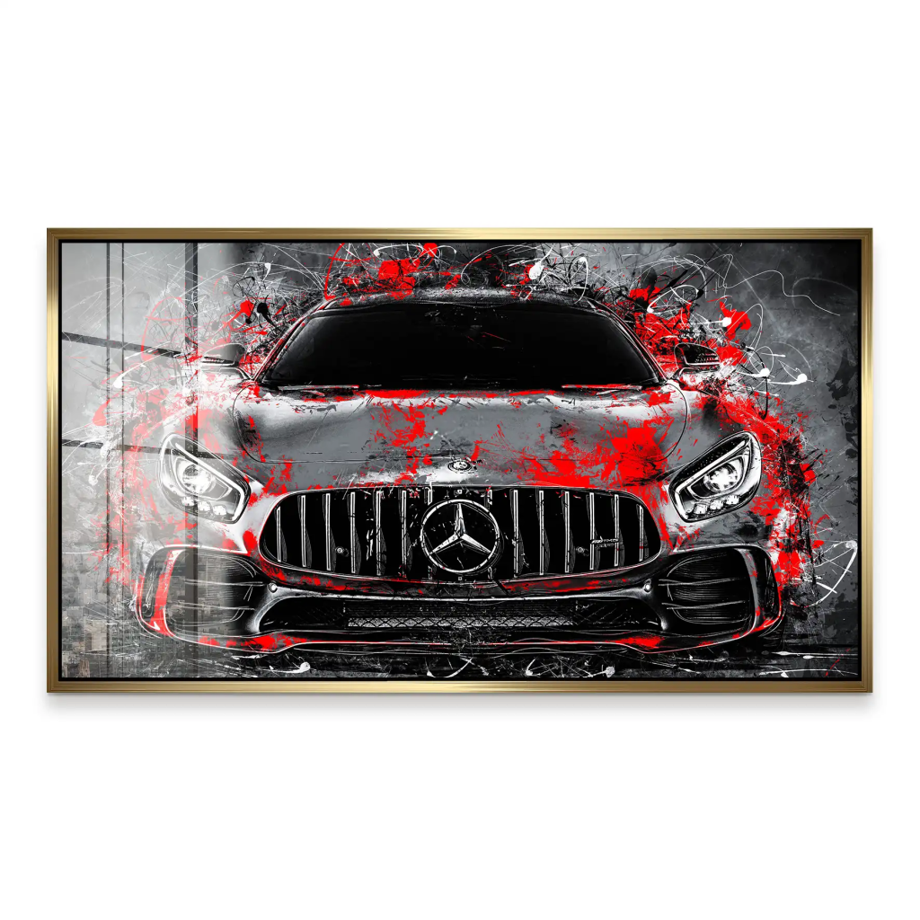 Mercedes AMG GT Abstrakt Style Acrylglas Bild INGALERIE