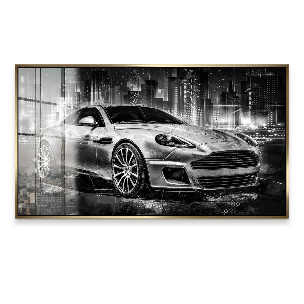 Aston Martin Abstrakt Dark Style Acrylglas Bild INGALERIE