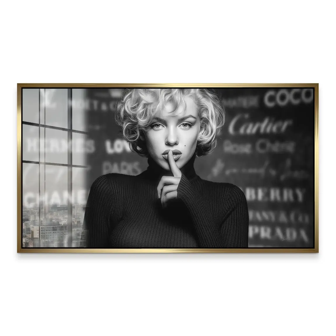 Marilyn Monroe Black Secret Acrylglas Bild
