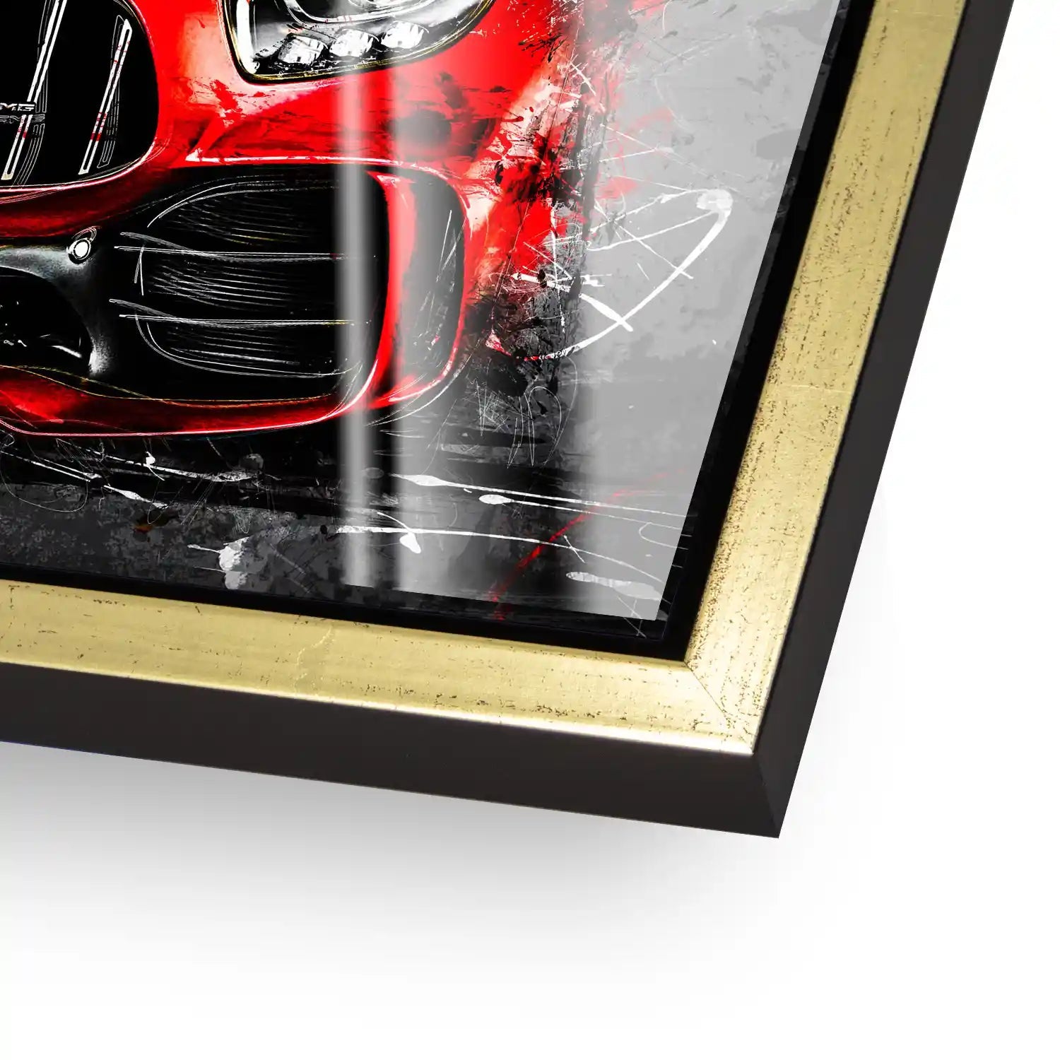 Mercedes AMG GT Abstrakt Rot Acrylglas Bild INGALERIE