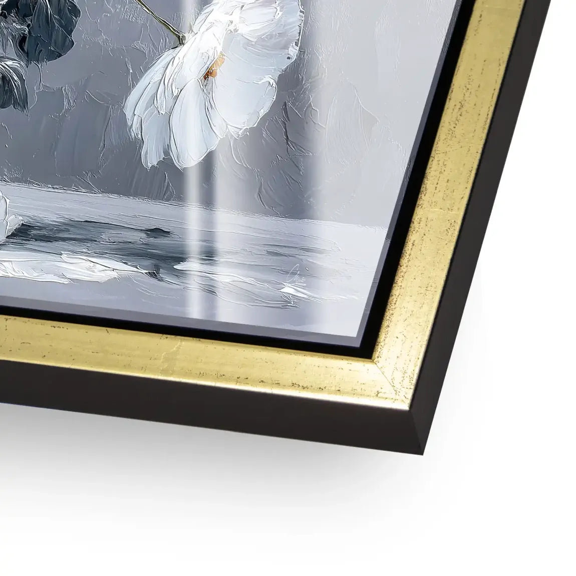 Silver White Blossom Art Acrylglas Bild