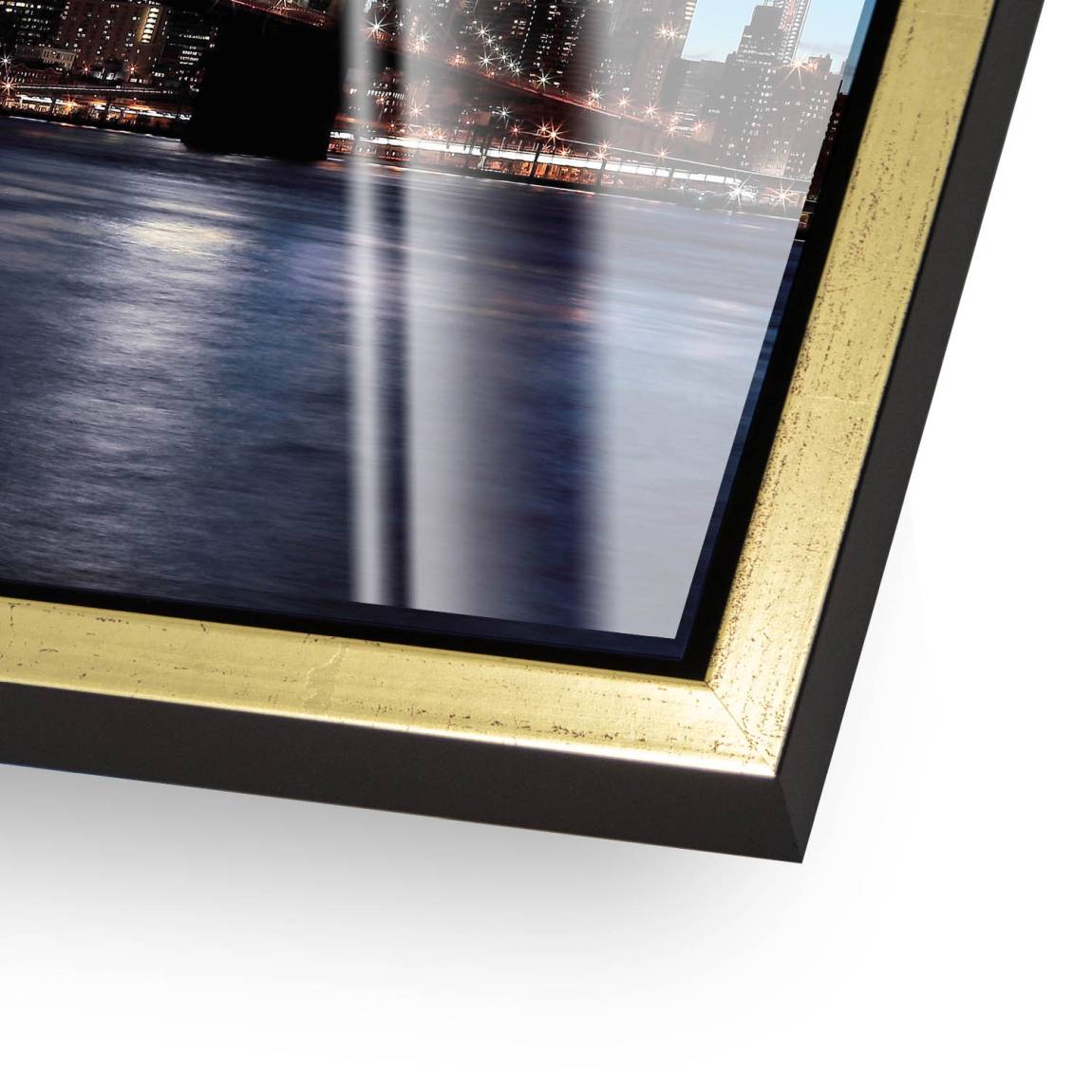 Manhatten bei Nacht Acrylglasbild