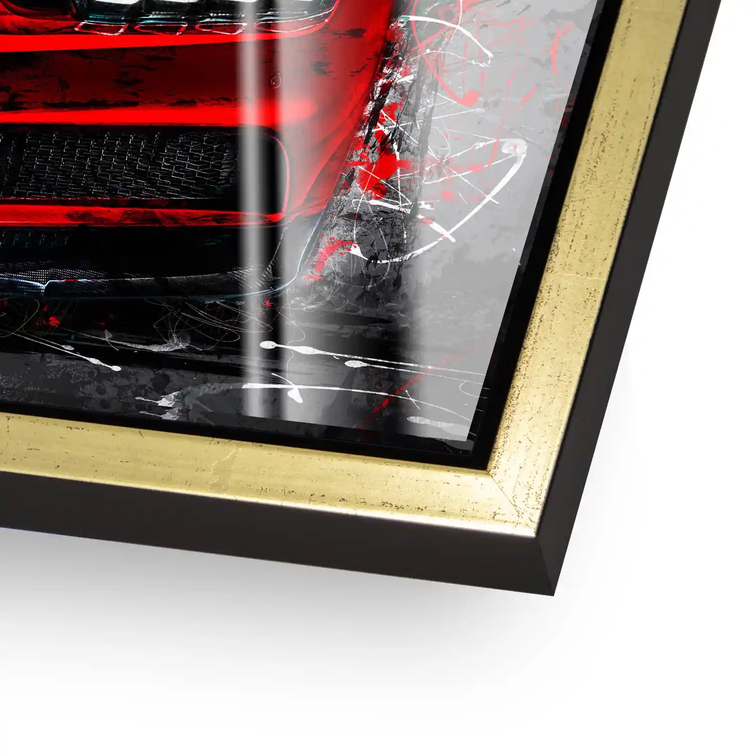 Bugatti Abstrakt Red Style Acrylglas Bild INGALERIE