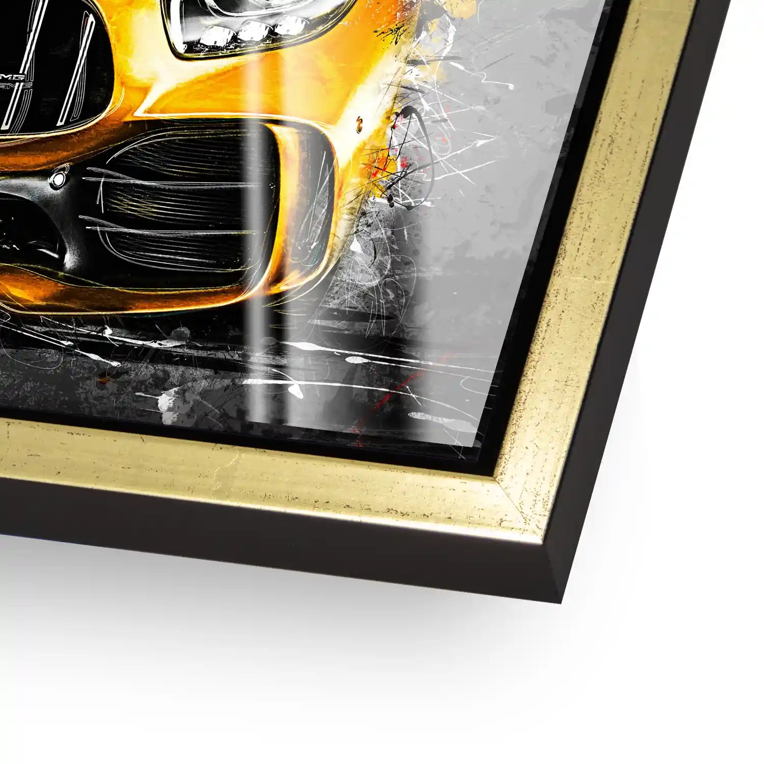 Mercedes AMG GT Yellow Style Acrylglas Bild INGALERIE