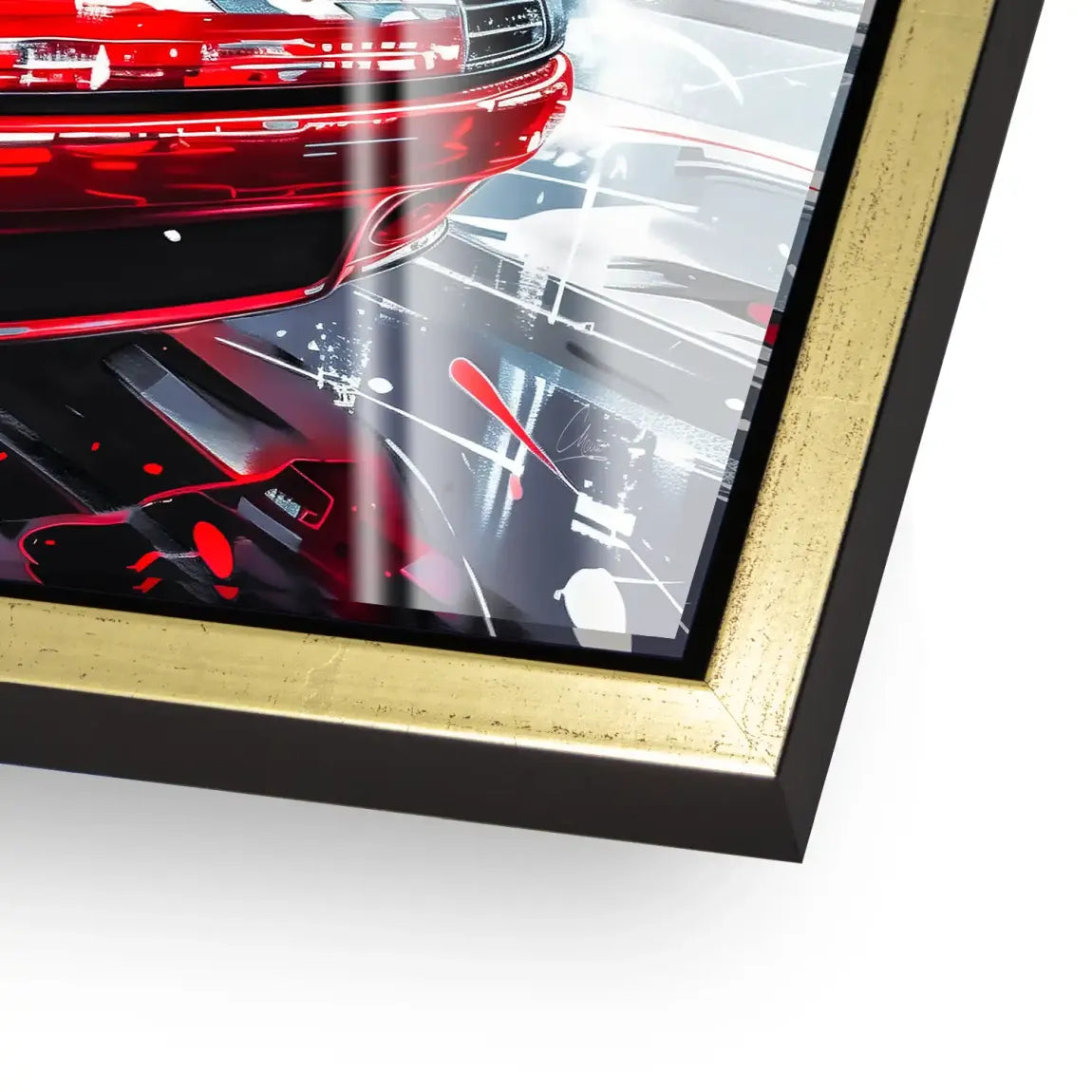 Porsche 911 Red City Acrylglas Bild