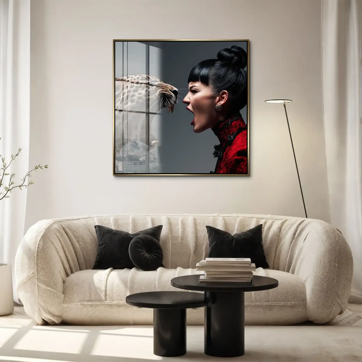 Leopardin Diva Acrylglasbild