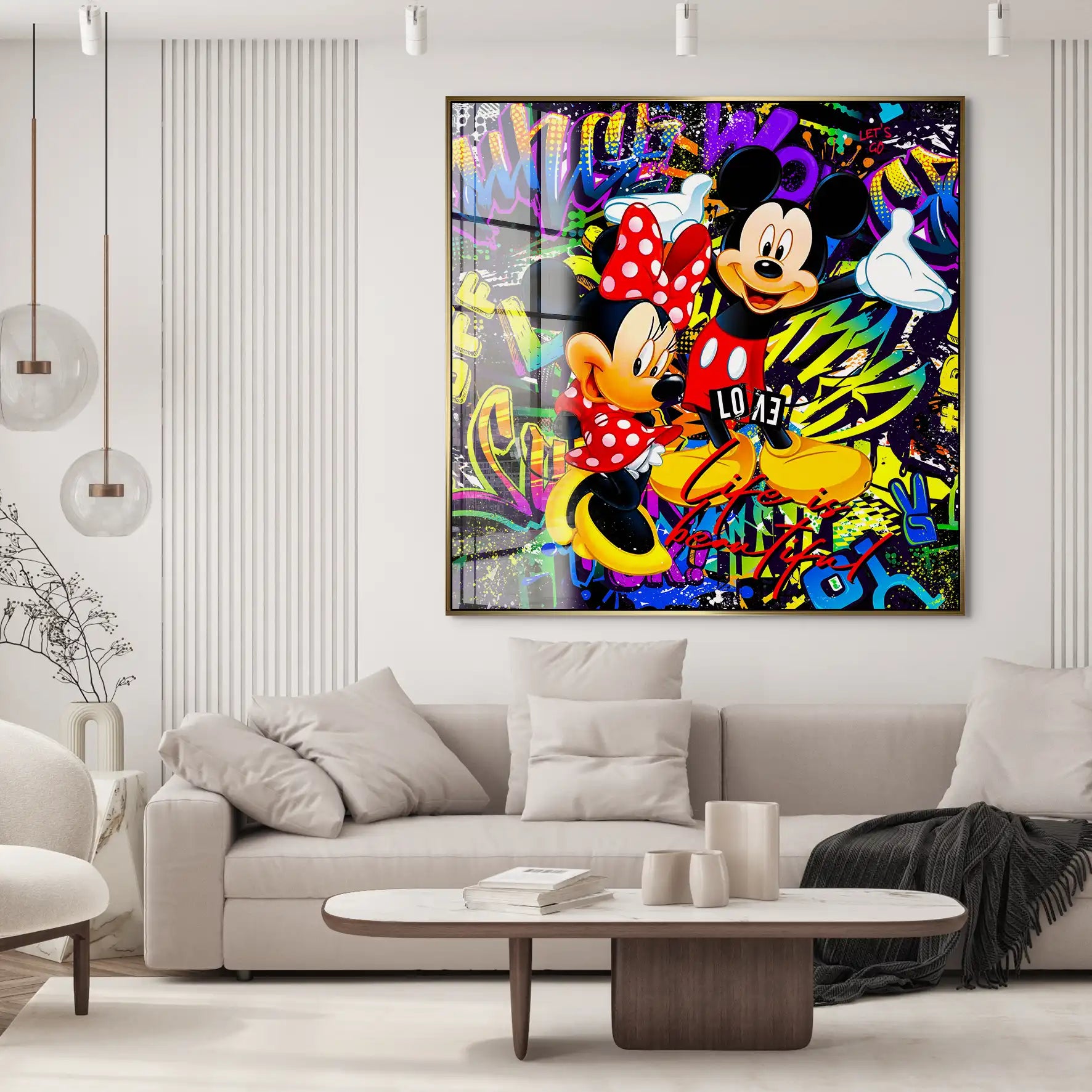 Micky & Minnie Graffiti Nr.2 Acrylglas Bild INGALERIE