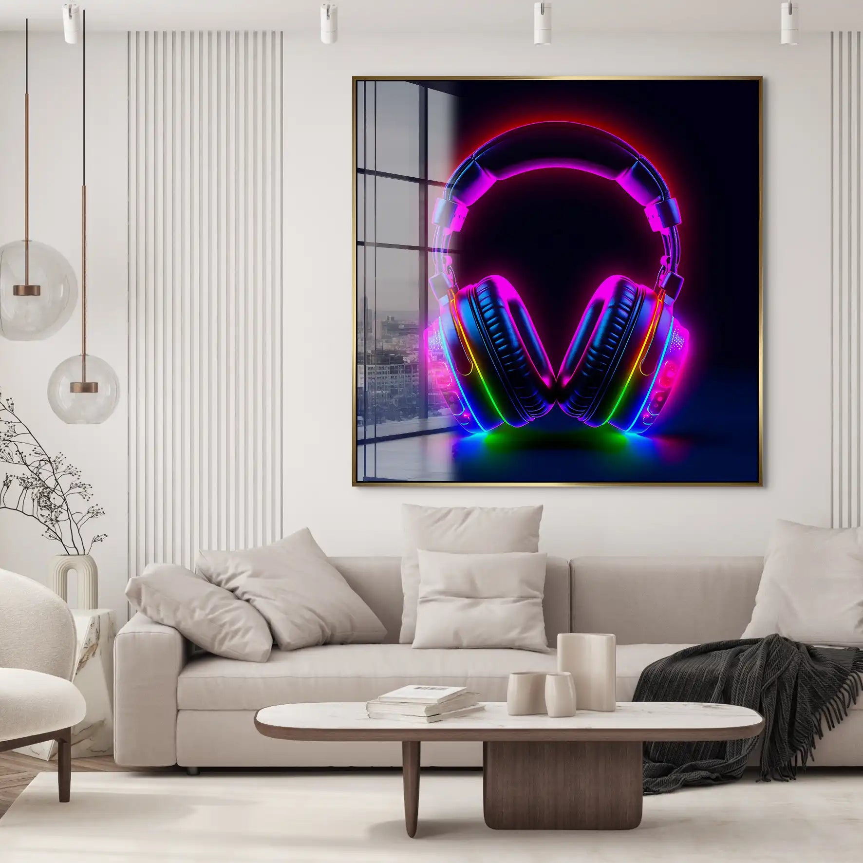 Headphone Art Acrylglas Bild INGALERIE