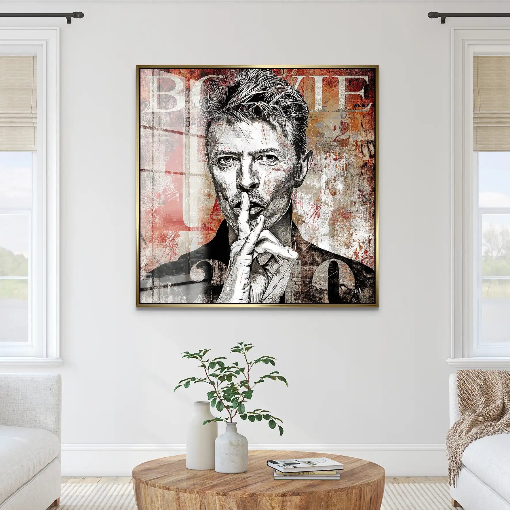 David Bowie Abstrakt Luxury Style Acrylglas Bild INGALERIE