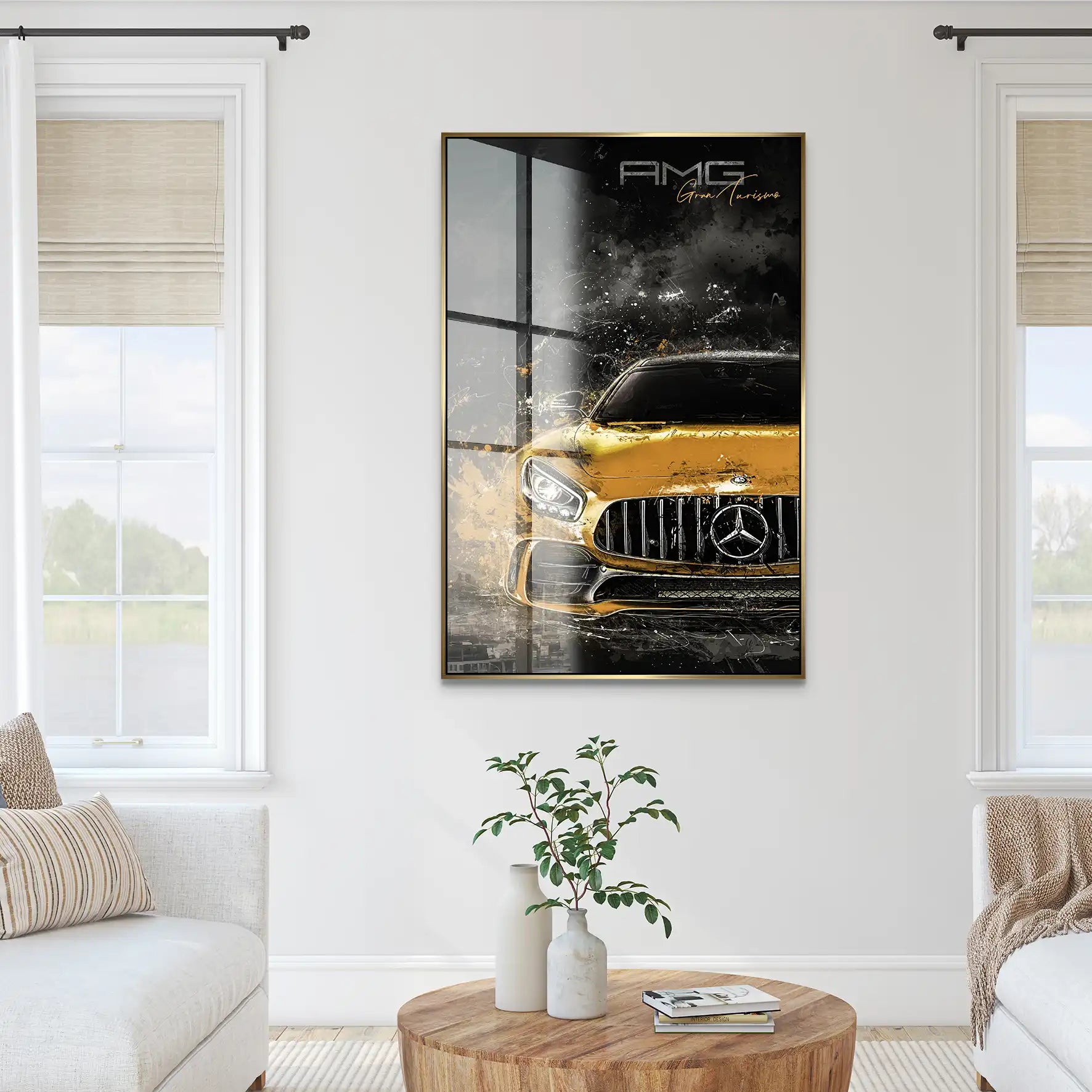 Mercedes AMG GT Modern Art Acrylglas Bild INGALERIE