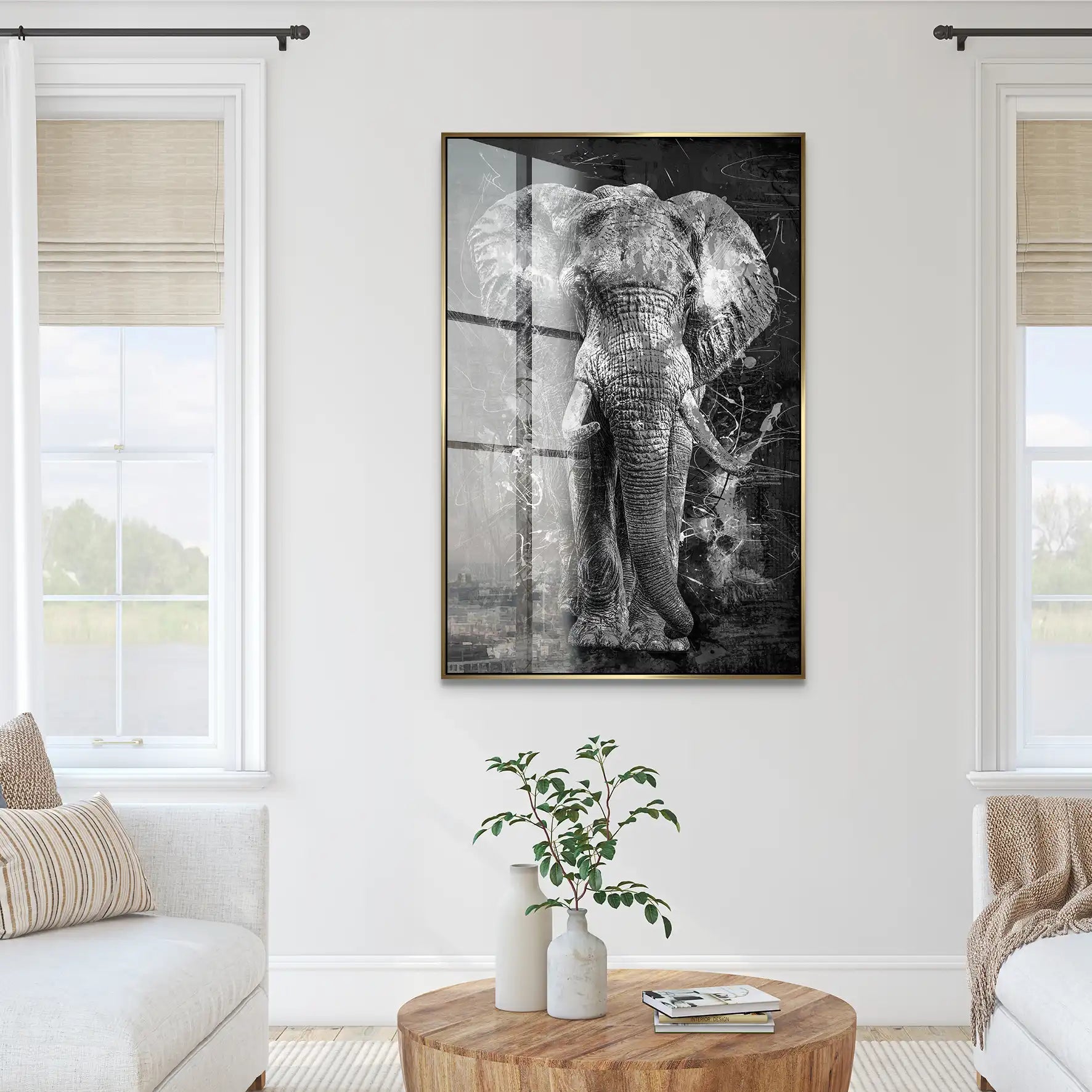 Elefant Abstrakt Acrylglas Bild INGALERIE