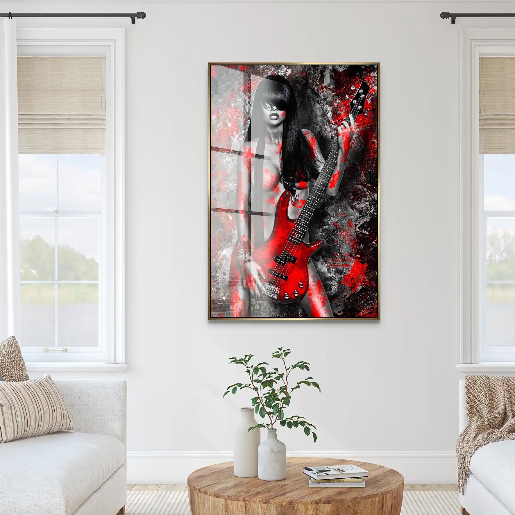 Guitar Abstrakt Style Acrylglas Bild INGALERIE