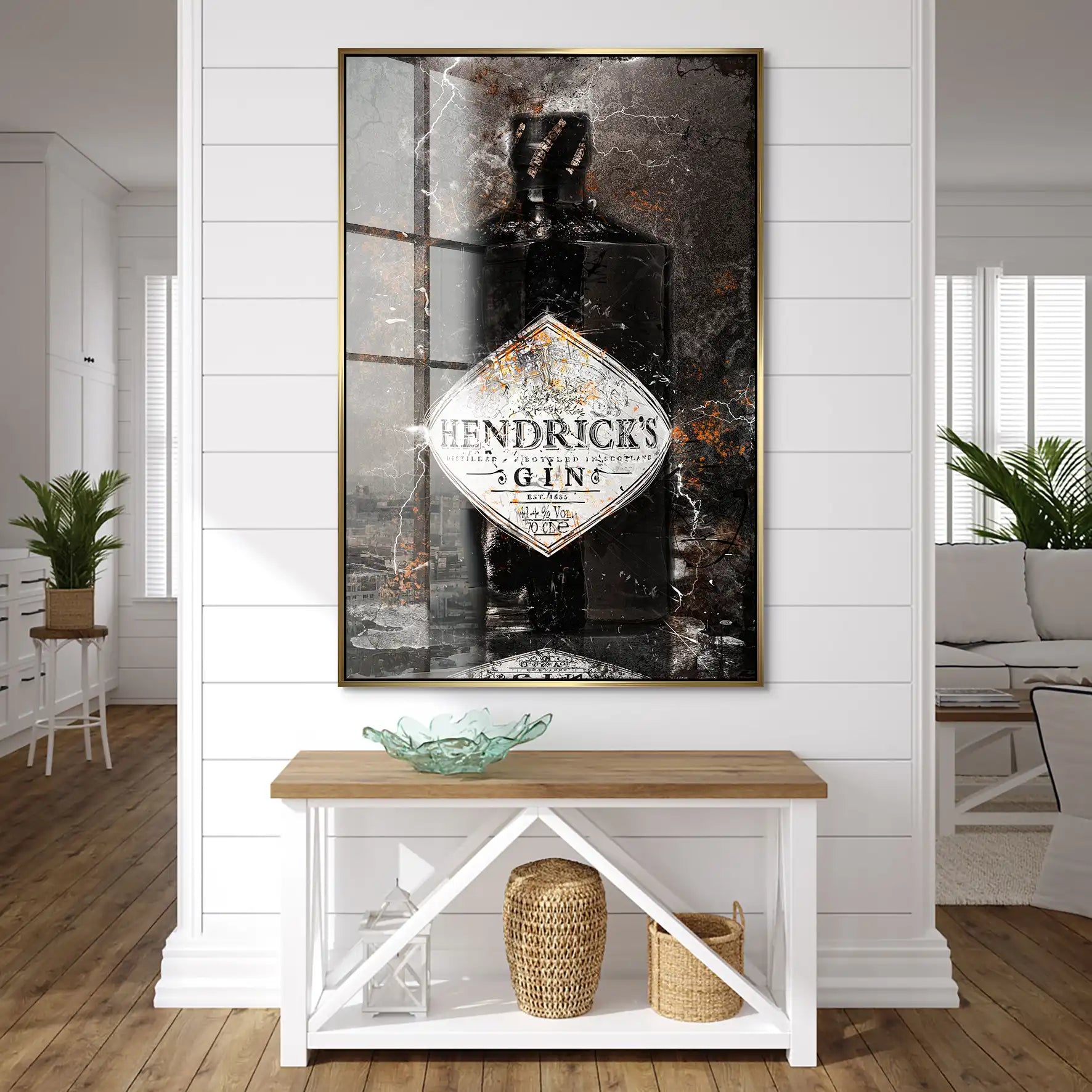 Gin Abstrakt Dark Style Acrylglas Bild INGALERIE