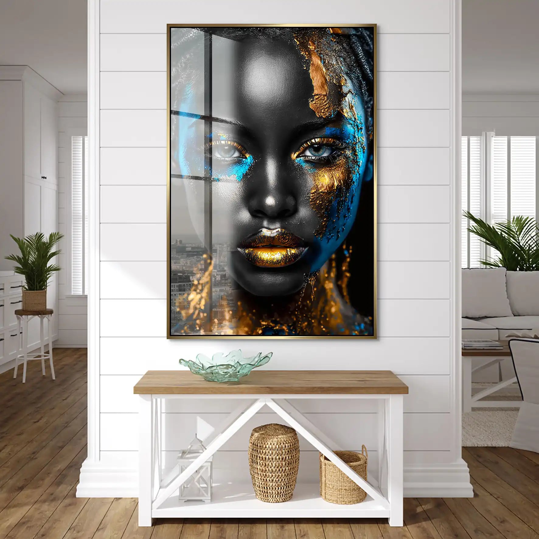 Black Gold Woman Acrylglas Bild INGALERIE
