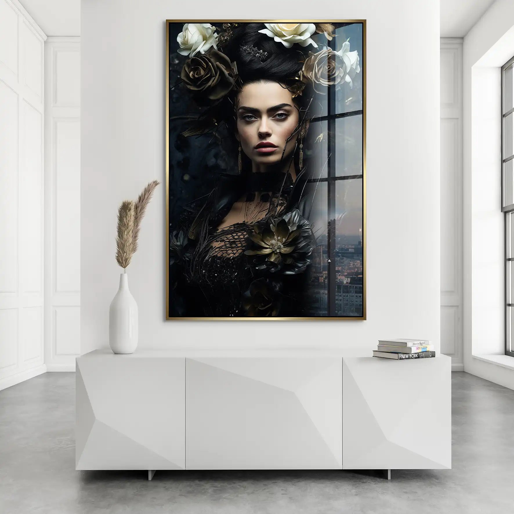 Frida Kahlo Dark Style Acrylglas Bild INGALERIE