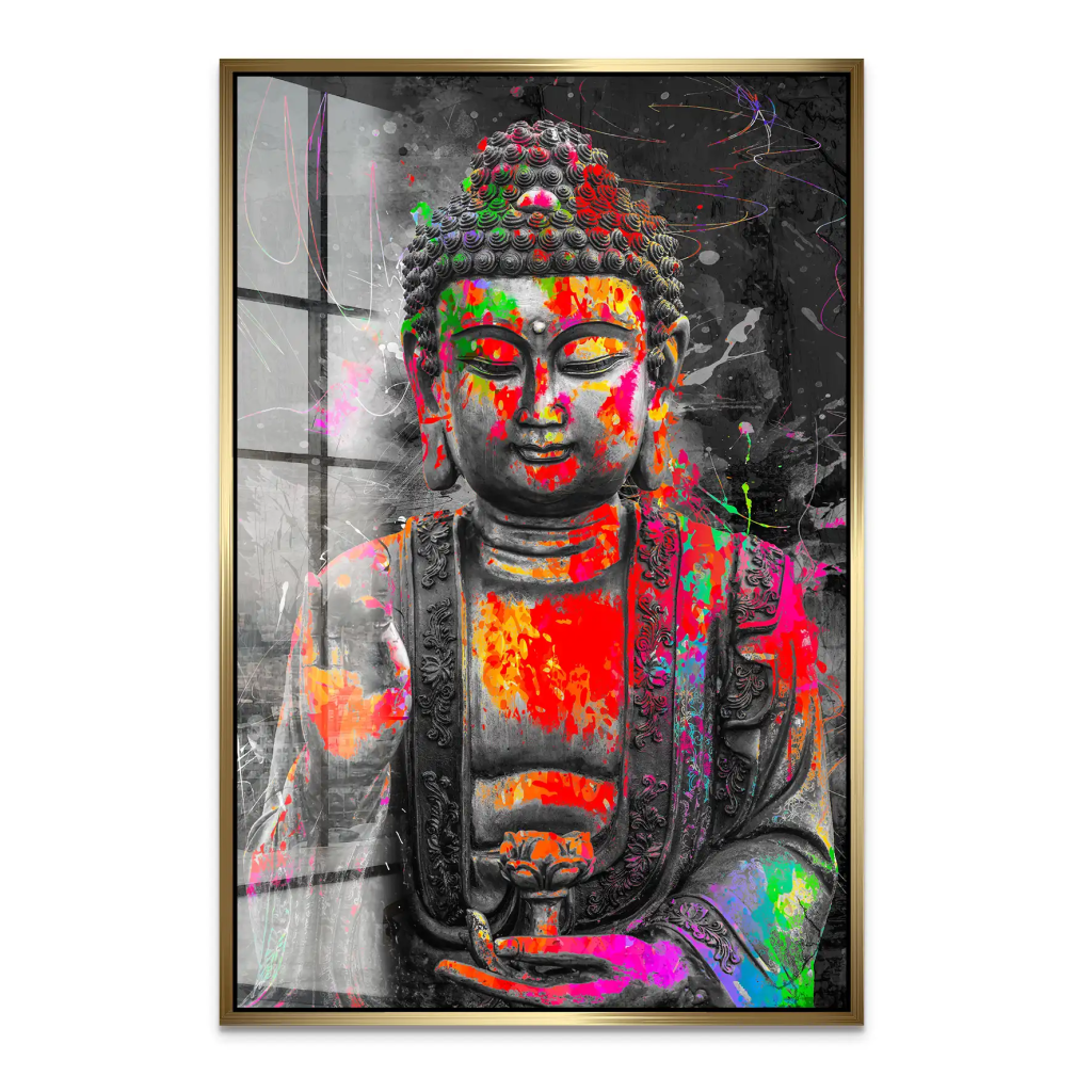 Buddha Pop Art Acrylglas Bild INGALERIE